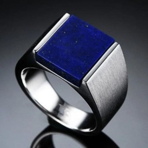Anel de Prata Lápis Lazuli - Divino Royal