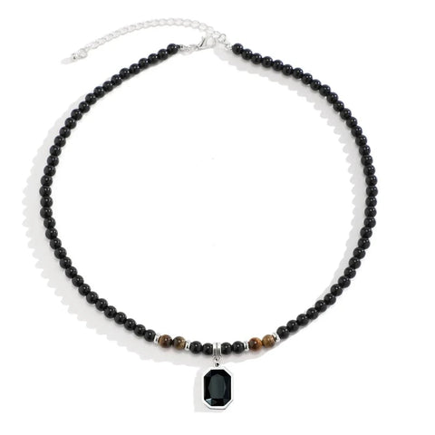Colar Masculino Black Beads - Divino Royal
