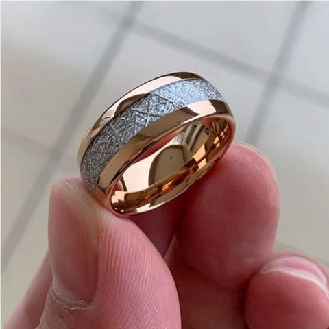 Anel Masculino Tungstênio Meteorito - Divino Royal