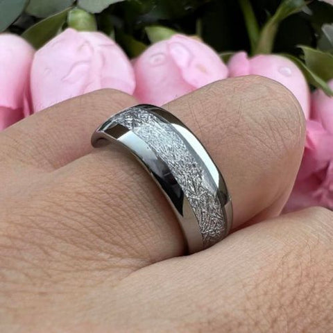 Anel Masculino Tungstênio Meteorito - Divino Royal