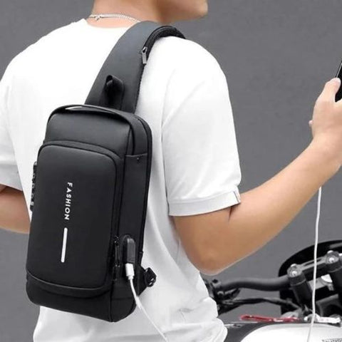 Bolsa Masculina Multifuncional USB - Divino Royal
