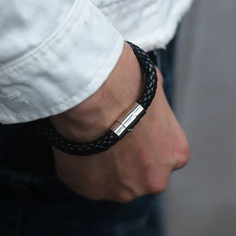 Pulseira Masculina Couro Trançado - Divino Royal