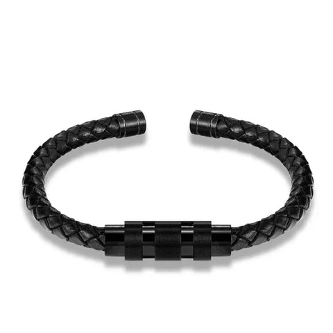 Pulseira de Couro Trançado Fusion - Divino Royal