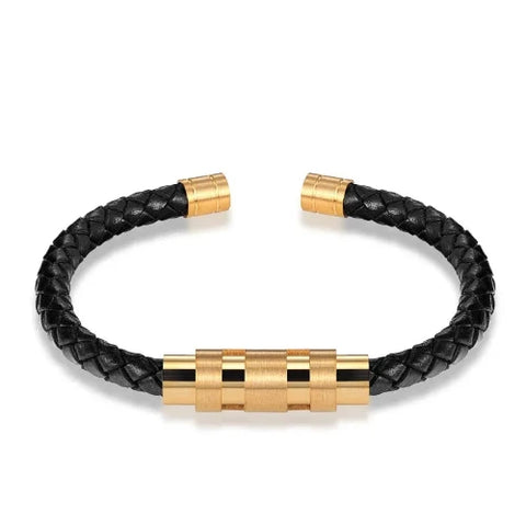 Pulseira de Couro Trançado Fusion - Divino Royal
