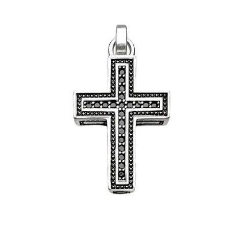Pingente Masculino de Prata Black Cross - Divino Royal