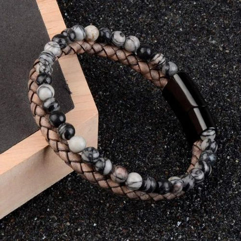 Pulseira de Couro Olho de Tigre - Divino Royal