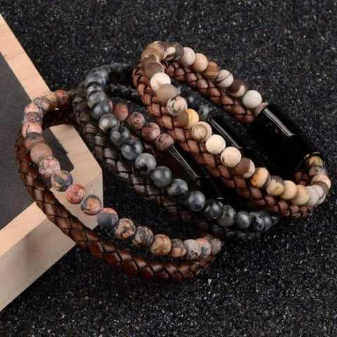 Pulseira de Couro Olho de Tigre - Divino Royal