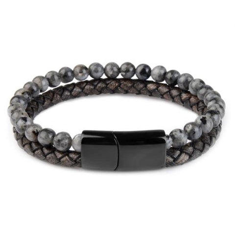 Pulseira de Couro Olho de Tigre - Divino Royal