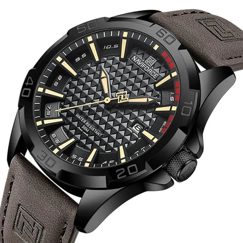 Relógio Masculino de Couro Naviforce