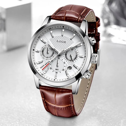 Relógio Masculino de Couro Luxury - Divino Royal