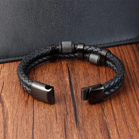 Pulseira Masculina de Couro Signet - Divino Royal