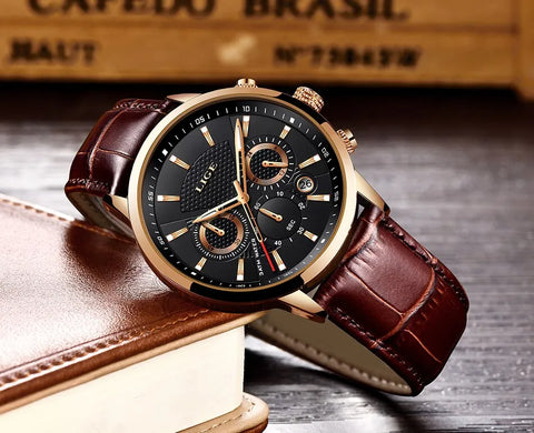 Relógio Masculino de Couro Luxury - Divino Royal