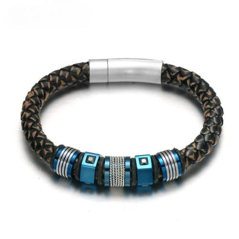 Pulseira Couro Trançado Urban - Divino Royal