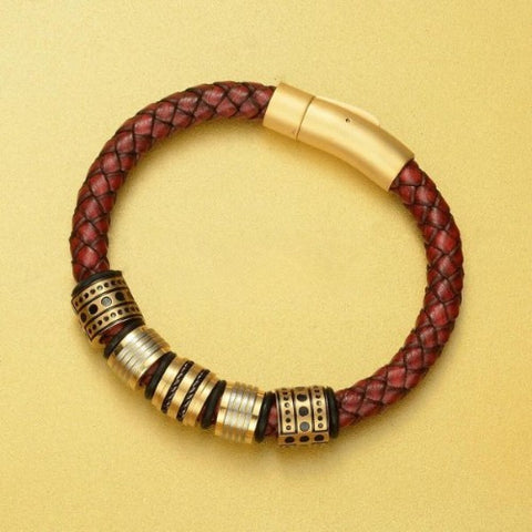 Pulseira Couro Trançado Urban - Divino Royal