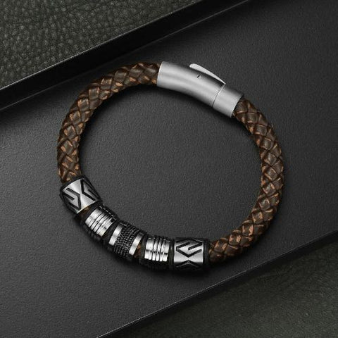Pulseira Couro Trançado Urban - Divino Royal