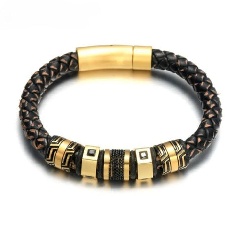 Pulseira Couro Trançado Urban - Divino Royal