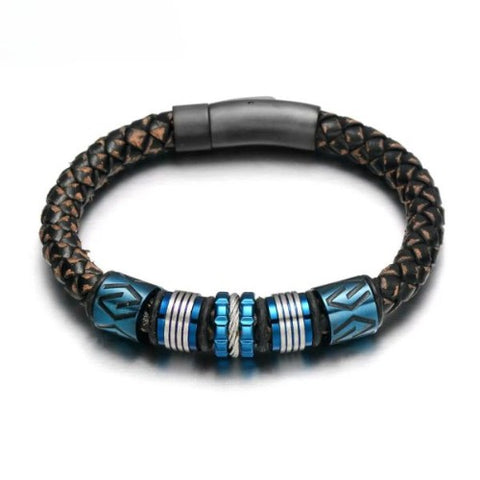 Pulseira Couro Trançado Urban - Divino Royal