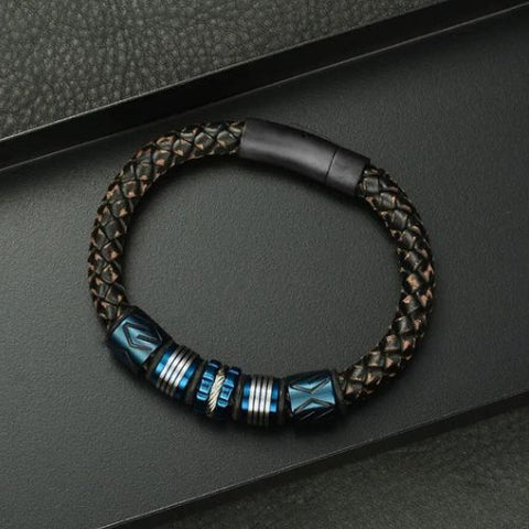 Pulseira Couro Trançado Urban - Divino Royal